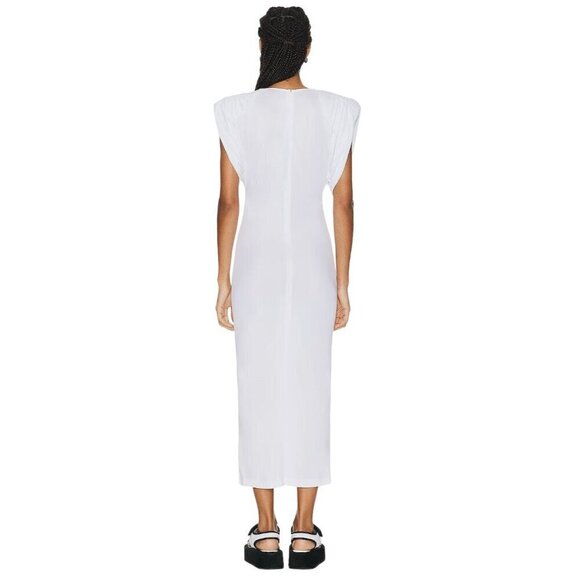 WARDROBE.NYC Sheath Dress iin White Large New Womens Jersey Midi - Picture 4 of 15
